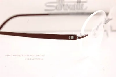 New Silhouette Eyeglass Frames MOMENTUM 5529/GA 6060 Ruthenium/Cohiba Brown 52 4
