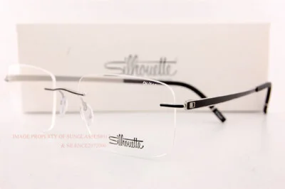 New Silhouette Eyeglass Frames MOMENTUM 5529/GH 9010 Titanium/Iceland Black 54
