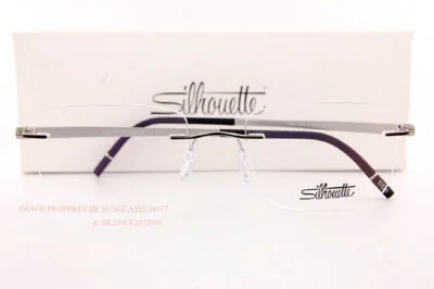 New Silhouette Eyeglass Frames MOMENTUM 5529/GH 9010 Titanium/Iceland Black 54 2