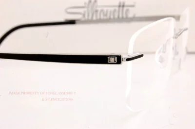 New Silhouette Eyeglass Frames MOMENTUM 5529/GH 9010 Titanium/Iceland Black 54 4