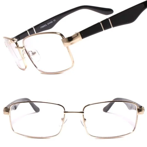 New Sleek Contemporary Style Clear Lens Optical Eye Glasses Fashion Gold Frames