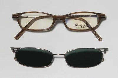 NEW SMARTCLIP 033 EYEWEAR BRZWAL WOMENS 50-16-145 SUNGLASS CLIP-ONS CAT EYE 3