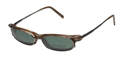 NEW SMARTCLIP 033 RARE CAT EYE EYEGLASS FRAME/GLASSES WITH SUNGLASS CLIP-ON LENS