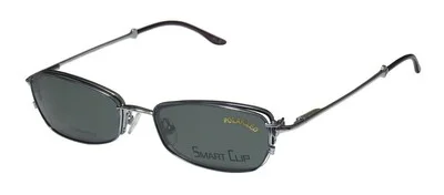 NEW SMARTCLIP 278 STAINLESS STEEL EYEGLASS FRAME/GLASSES POLARIZED CLIP-ON LENS