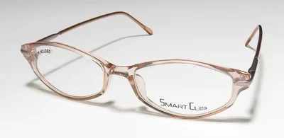 NEW SMARTCLIP 426 EYEGLASSES FULL-RIM WOMENS BROWN ROSE FRST SUNGLASS CLIP-ONS 2