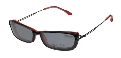 NEW SMARTCLIP 921 CAT EYE EYEGLASS FRAME/EYEWEAR WITH POLARIZED CLIP-ON LENSES