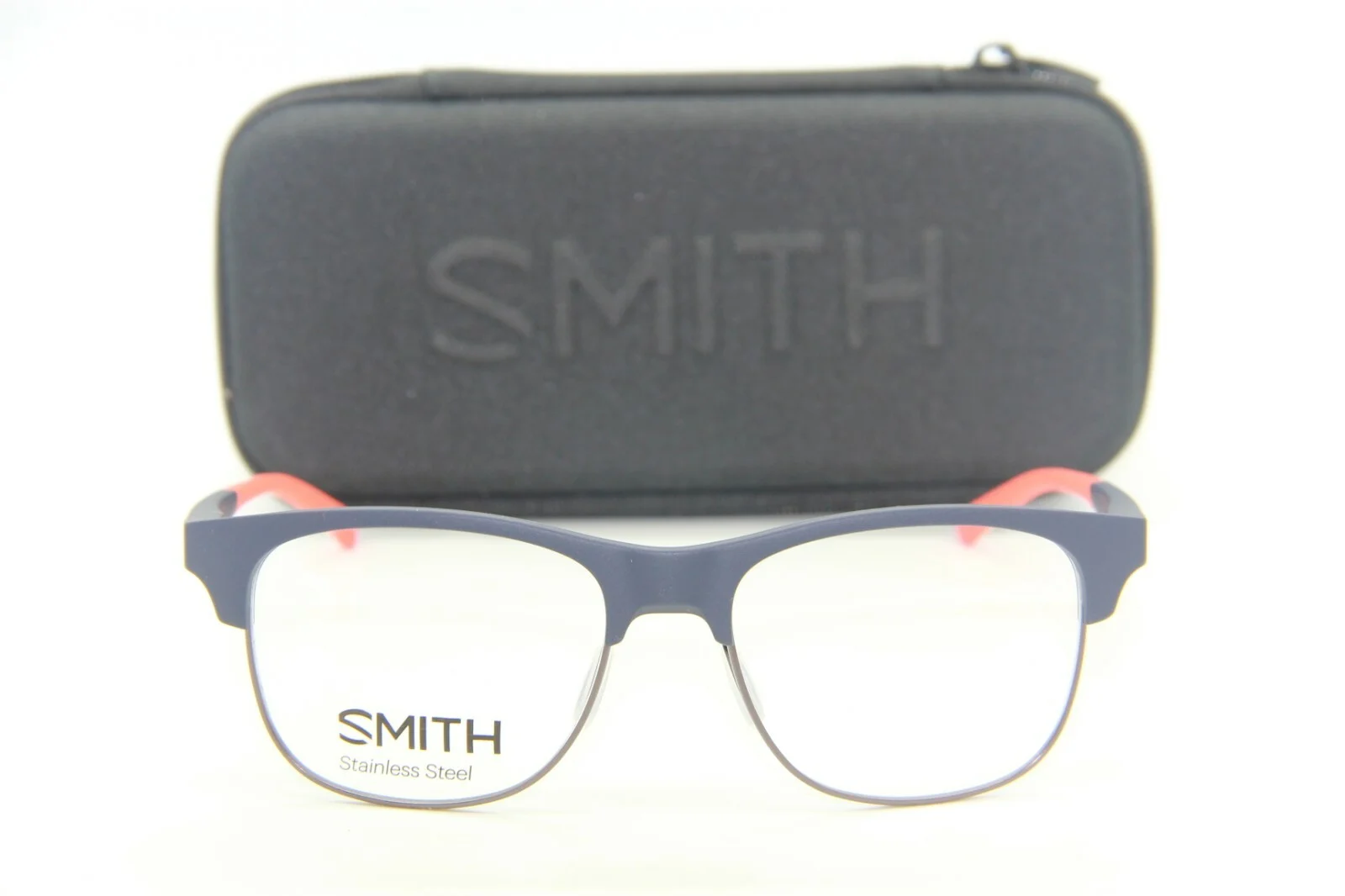 NEW SMITH OPTICS FREMONT FLL MATTE INK RED EYEGLASSES AUTHENTIC RX CASE 53-17 2