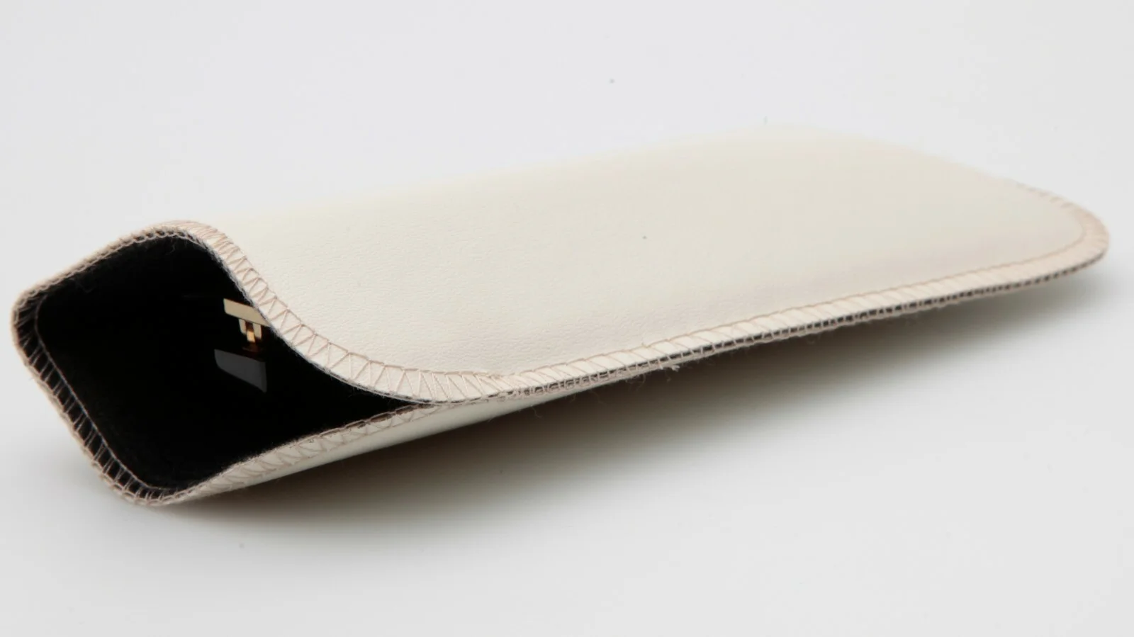 NEW Soft Eyeglasses Glasses Case Pouch Eggshell White 160x80mm w/ Cleaning Cloth 4