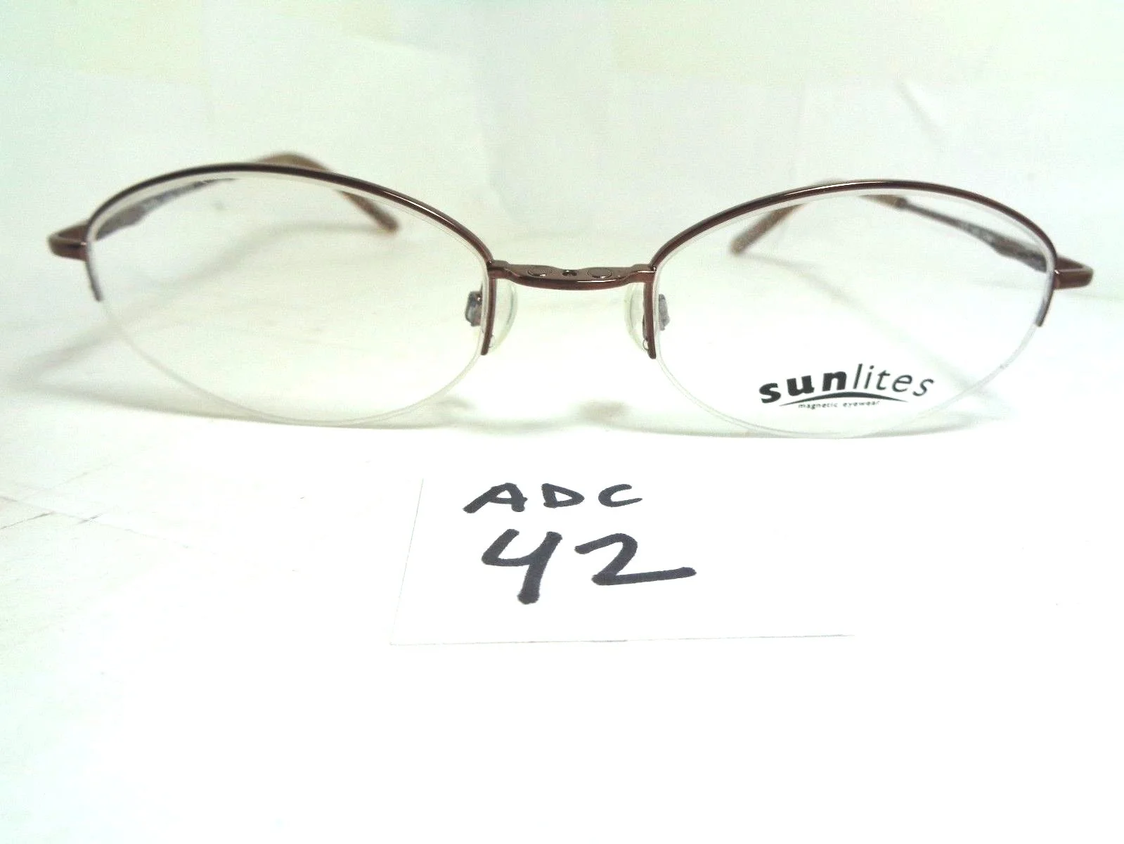New SUNLITES Eyeglass 1235 Cider Half Rim Japan (ADC-42)