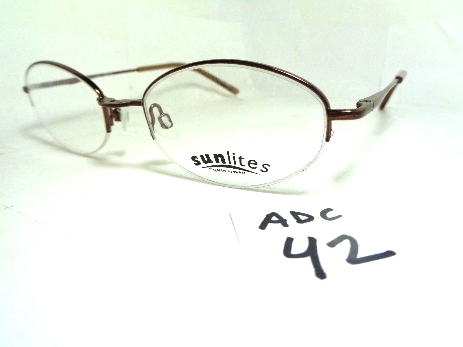 New SUNLITES Eyeglass 1235 Cider Half Rim Japan (ADC-42) 2