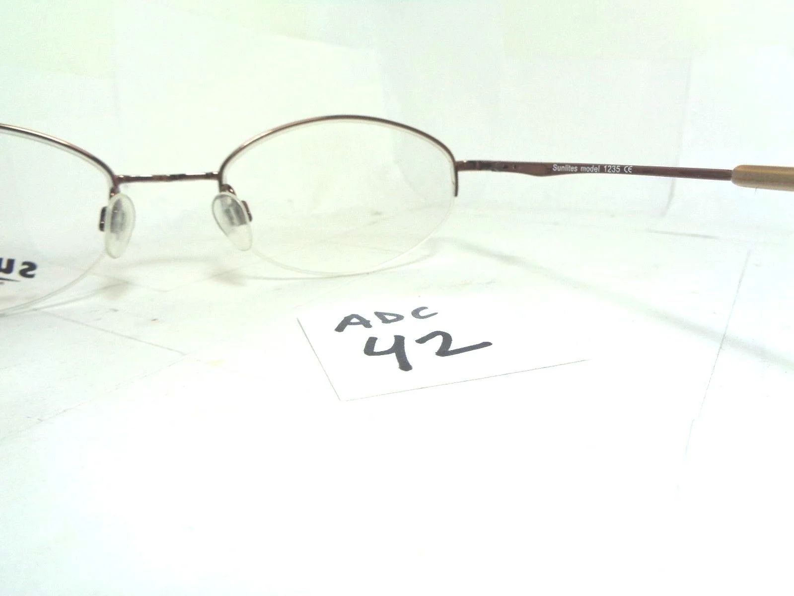 New SUNLITES Eyeglass 1235 Cider Half Rim Japan (ADC-42) 4