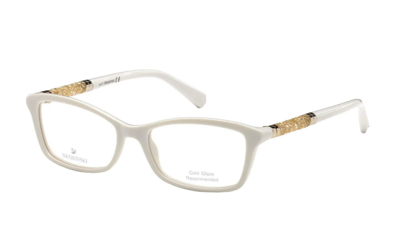New Swarovski Eyeglasses SK 5257 021 53-16 140 White Pearl Frames with Crystals