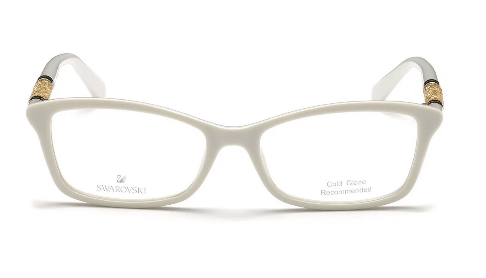 New Swarovski Eyeglasses SK 5257 021 53-16 140 White Pearl Frames with Crystals 2