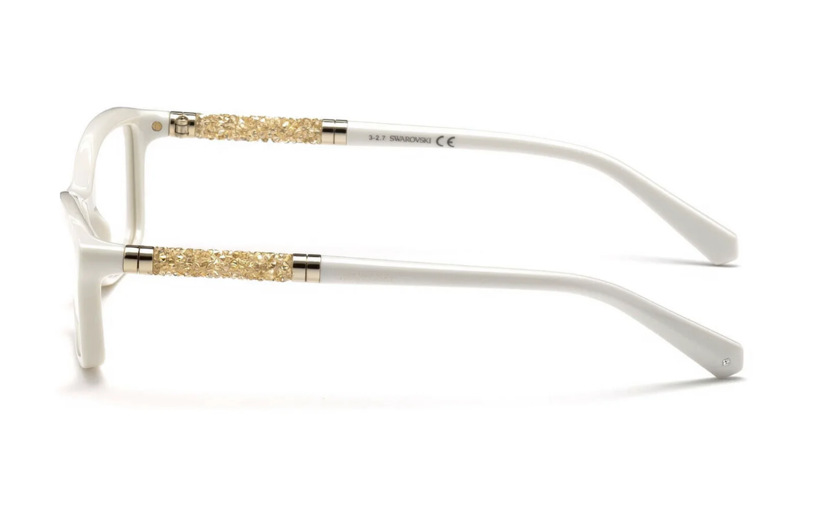 New Swarovski Eyeglasses SK 5257 021 53-16 140 White Pearl Frames with Crystals 3