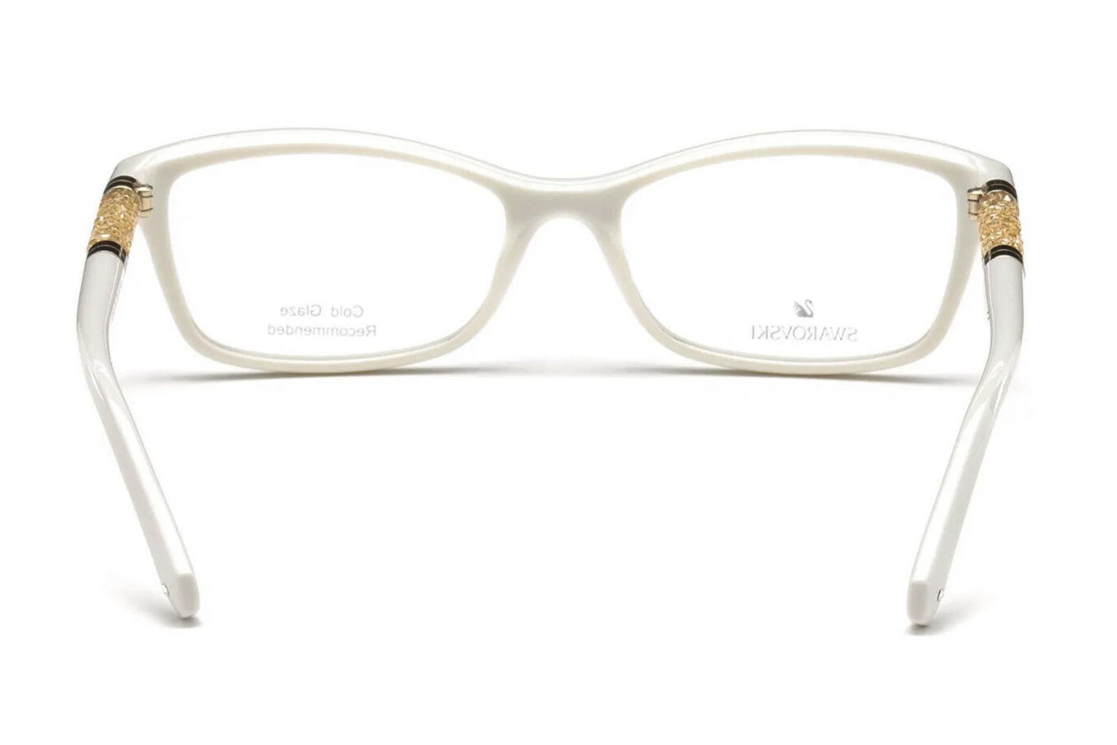 New Swarovski Eyeglasses SK 5257 021 53-16 140 White Pearl Frames with Crystals 4