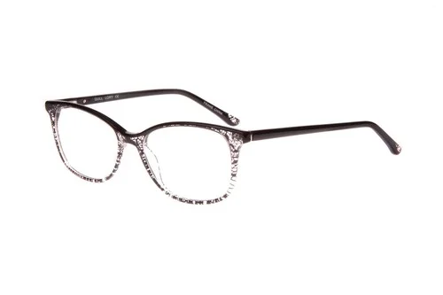 NEW Thin & Light QUILL Black Lace LORY Eyeglasses 52/17/140 with Case