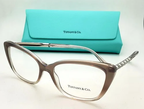New TIFFANY & CO. Eyeglasses TF 1072 6007 51-15 Black & Blue Frame Silver Hearts