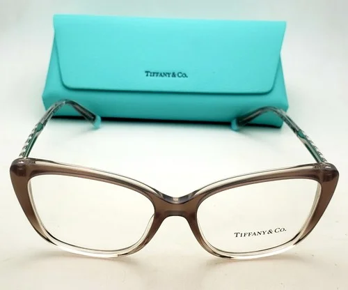 New TIFFANY & CO. Eyeglasses TF 1072 6007 51-15 Black & Blue Frame Silver Hearts 2