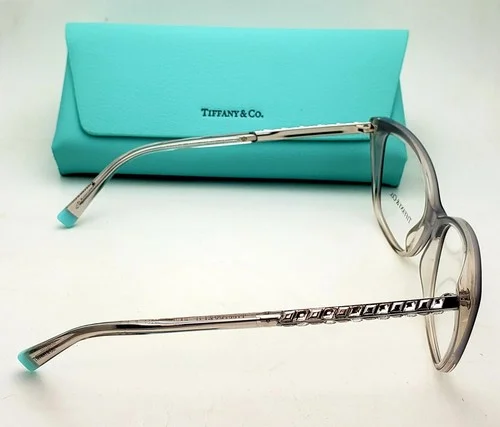 New TIFFANY & CO. Eyeglasses TF 1072 6007 51-15 Black & Blue Frame Silver Hearts 3