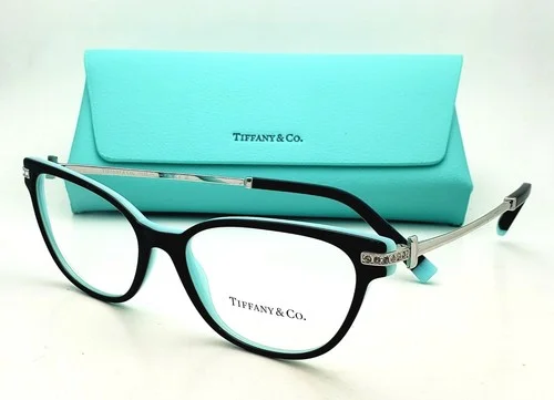 New Tiffany & Co. Reading Glasses TF 2091-B 8055 53-16 Black Blue Frames Readers