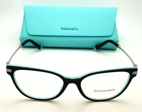 New Tiffany & Co. Reading Glasses TF 2091-B 8055 53-16 Black Blue Frames Readers 2