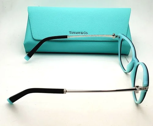 New Tiffany & Co. Reading Glasses TF 2091-B 8055 53-16 Black Blue Frames Readers 3