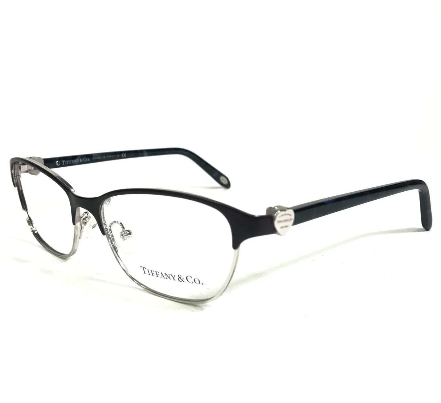 New TIFFANY & CO TF1072 6107 51mm Satin Purple Navy Blue Eyeglasses Frames Italy
