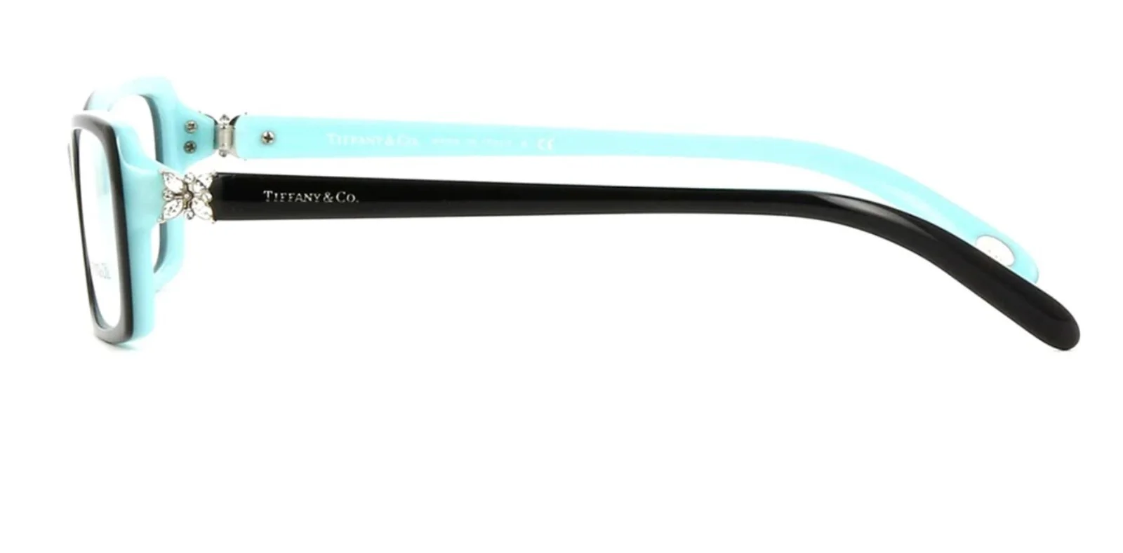 New TIFFANY & CO TF2091-B 8055 53mm Black on Blue Eyeglasses Frames Italy 3
