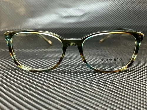 New TIFFANY & CO. TF2109-HB 8124 51-17-140 Blue Tortoise Eyeglasses w Case & Acs 2
