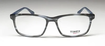 NEW TIMEX 8:27 PM GLASSES PLASTIC MENS NV BLUE OVERSIZED FULL-RIM 57-17-147 3