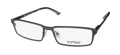 NEW TIMEX TMX CROSS CHECK EYEGLASSES FULL-RIM BLACK BK METAL & PLASTIC MENS
