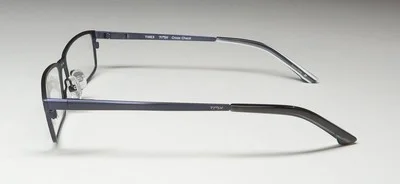 NEW TIMEX TMX CROSS CHECK EYEGLASSES FULL-RIM BLACK BK METAL & PLASTIC MENS 4