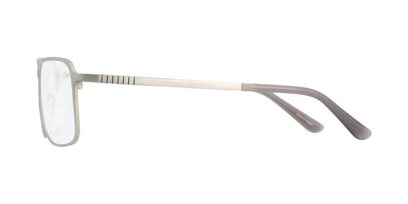 New Titanium Porsche Design Eyeglasses Optical Frame P8293 B Silver w/ PD Case 2