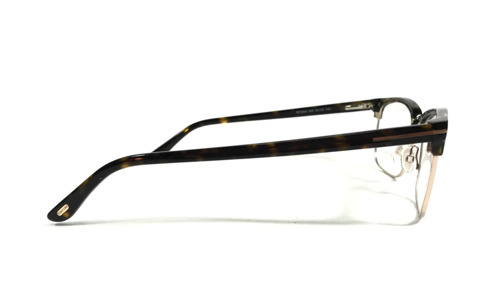 New TOM FORD Clubmaster Eyeglasses TF 5504 052 54-19 145 Tortoise & Gold Frames 2