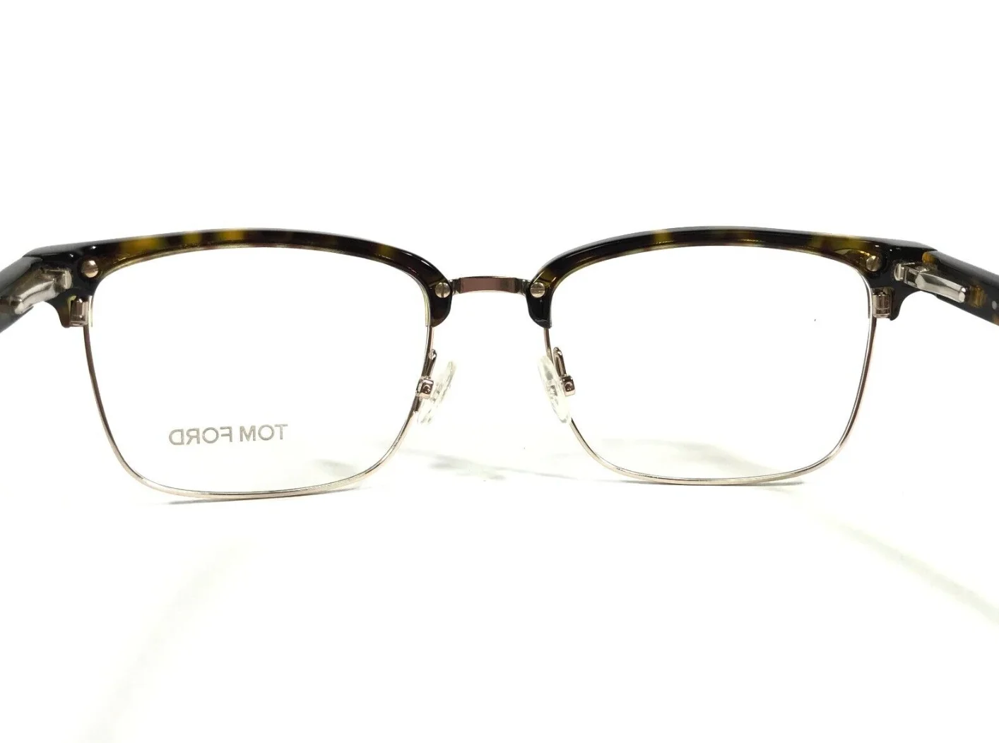 New TOM FORD Clubmaster Eyeglasses TF 5504 052 54-19 145 Tortoise & Gold Frames 3