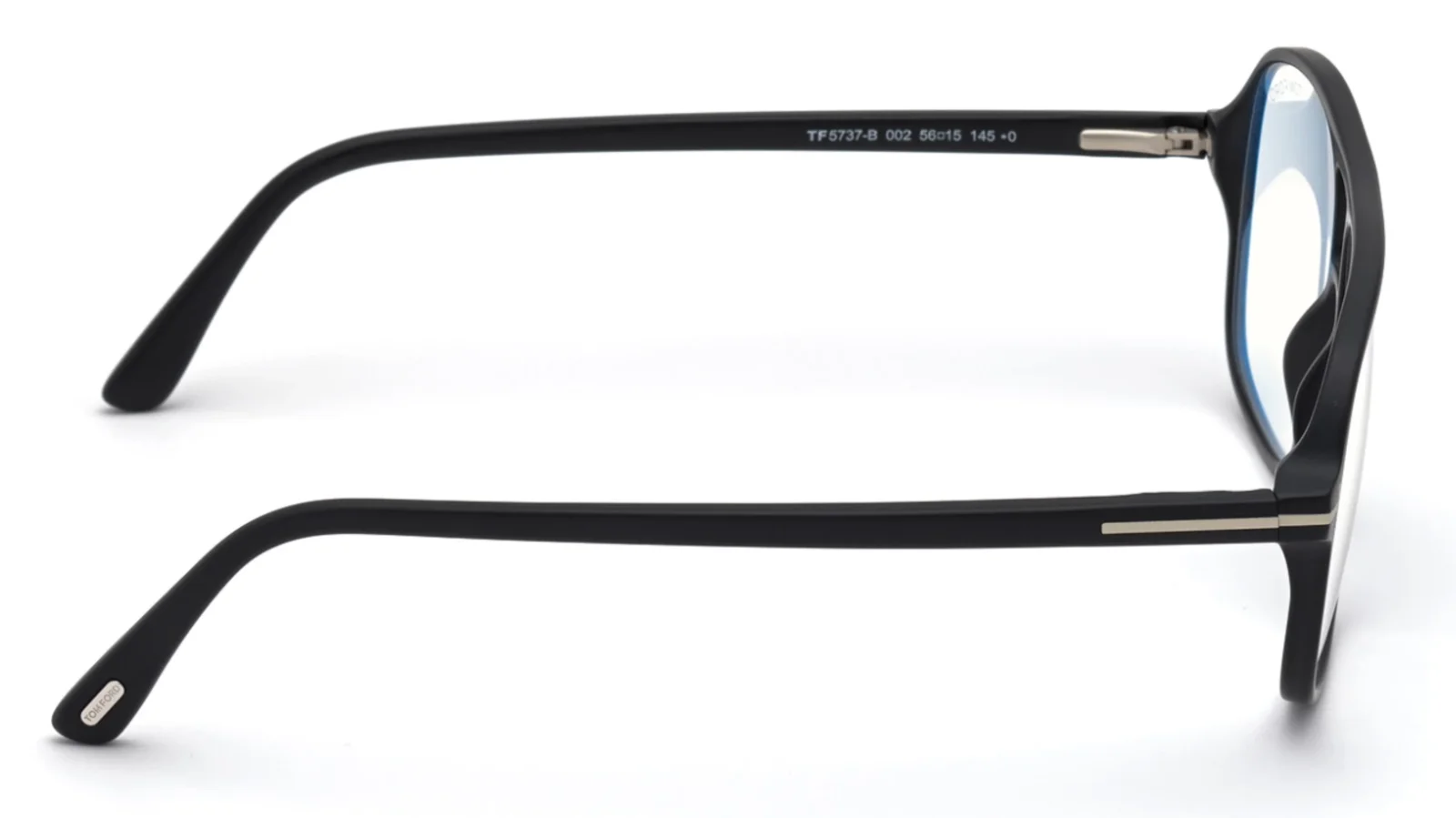 New TOM FORD Eyeglasses TF 5737-B 002 56-15 Matte Black Frames Blue Block Lenses 3