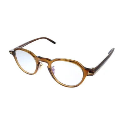 New Tom Ford FT 5726-DB 045 Brown Plastic Round Eyeglasses 46mm