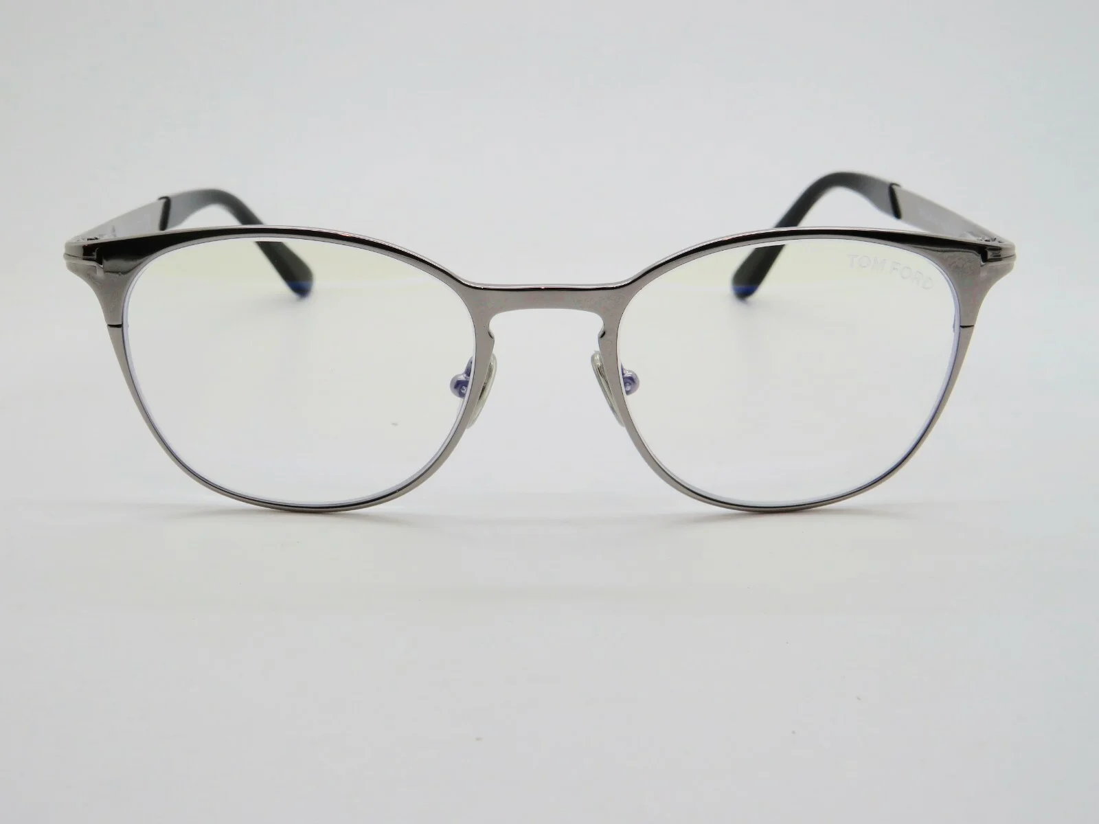 New Tom Ford FT 5732 014 Ruthenium Metal Oval Eyeglasses 52mm 2