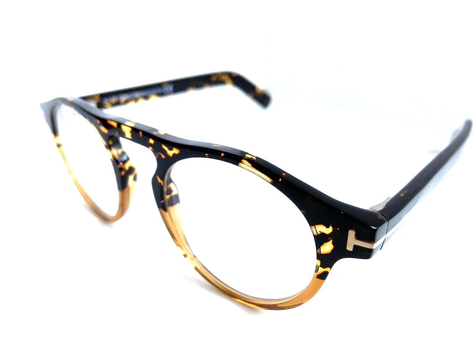 New Tom Ford TF 562855 47mm Tortoise Ombre Round Men 2