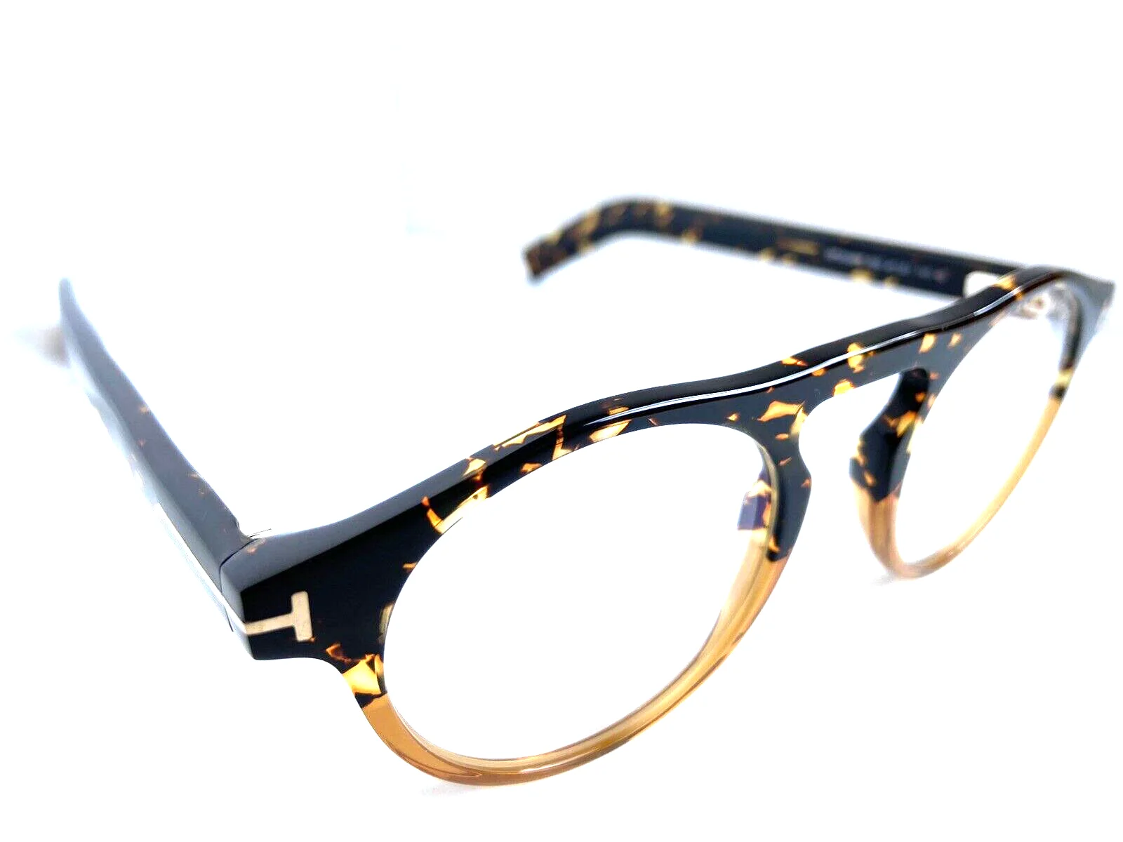 New Tom Ford TF 562855 47mm Tortoise Ombre Round Men 3