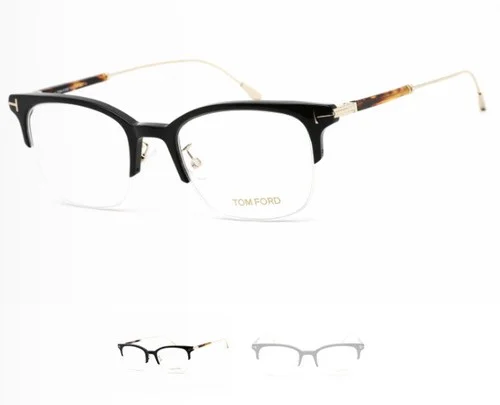 New Tom Ford TF 56451 52X21X-140 Black/Gold Clubmaster Men
