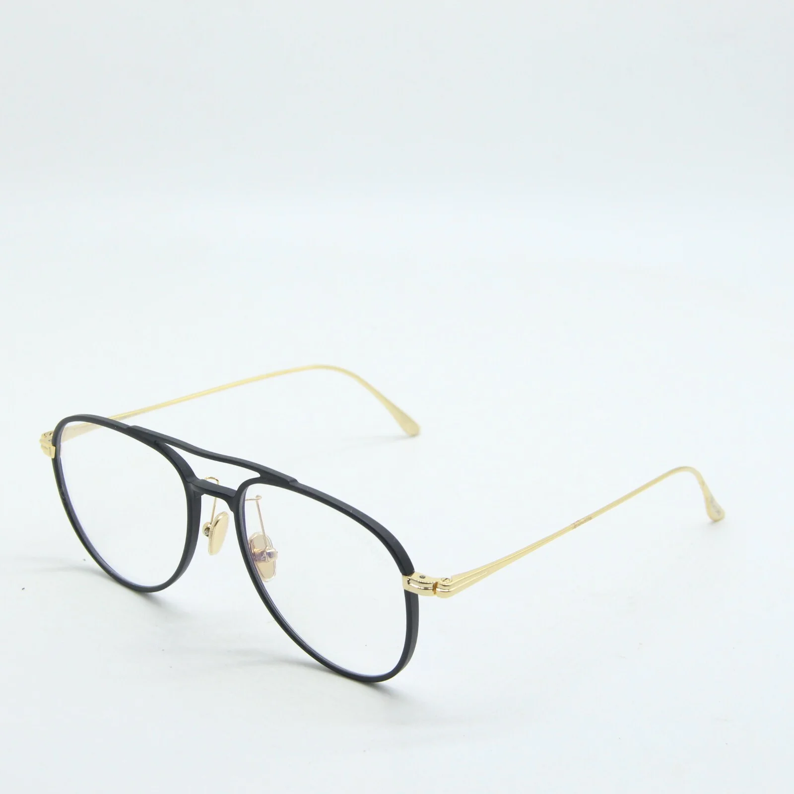 NEW TOM FORD TF 5666-B 002 BLACK GOLD AVIATOR AUTHENTIC FRAMES EYEGLASSES 52-17