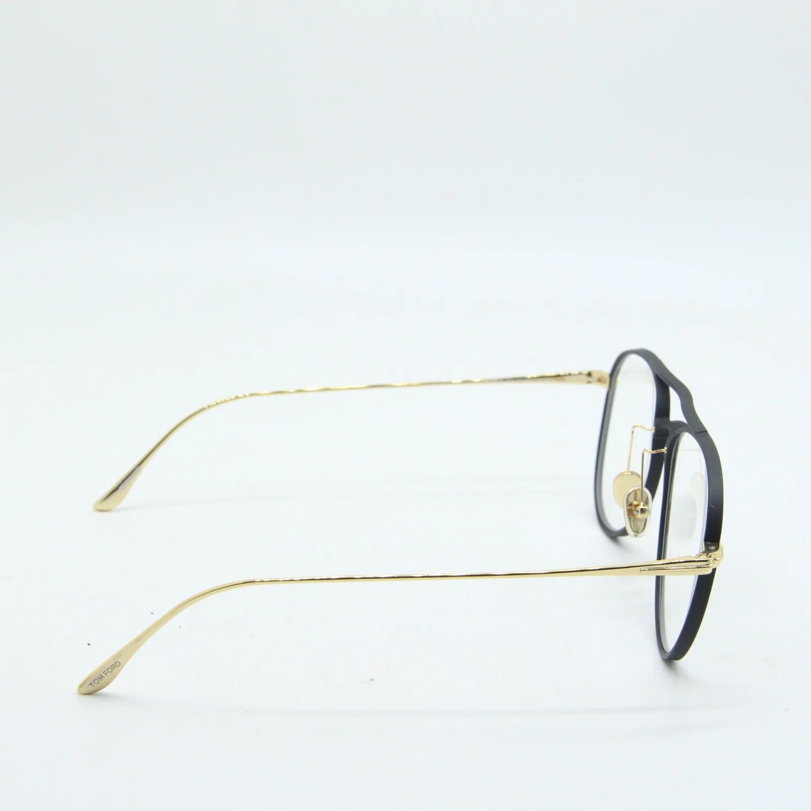 NEW TOM FORD TF 5666-B 002 BLACK GOLD AVIATOR AUTHENTIC FRAMES EYEGLASSES 52-17 3