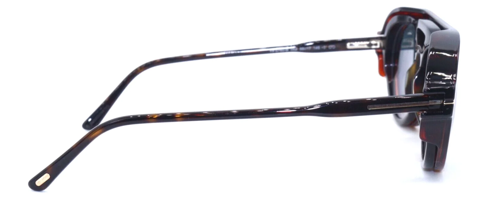 NEW TOM FORD TF 5760-B 052 HAVANA W/HAVANA CLIP ON AUTHENTIC EYEGLASSES 55-17 4