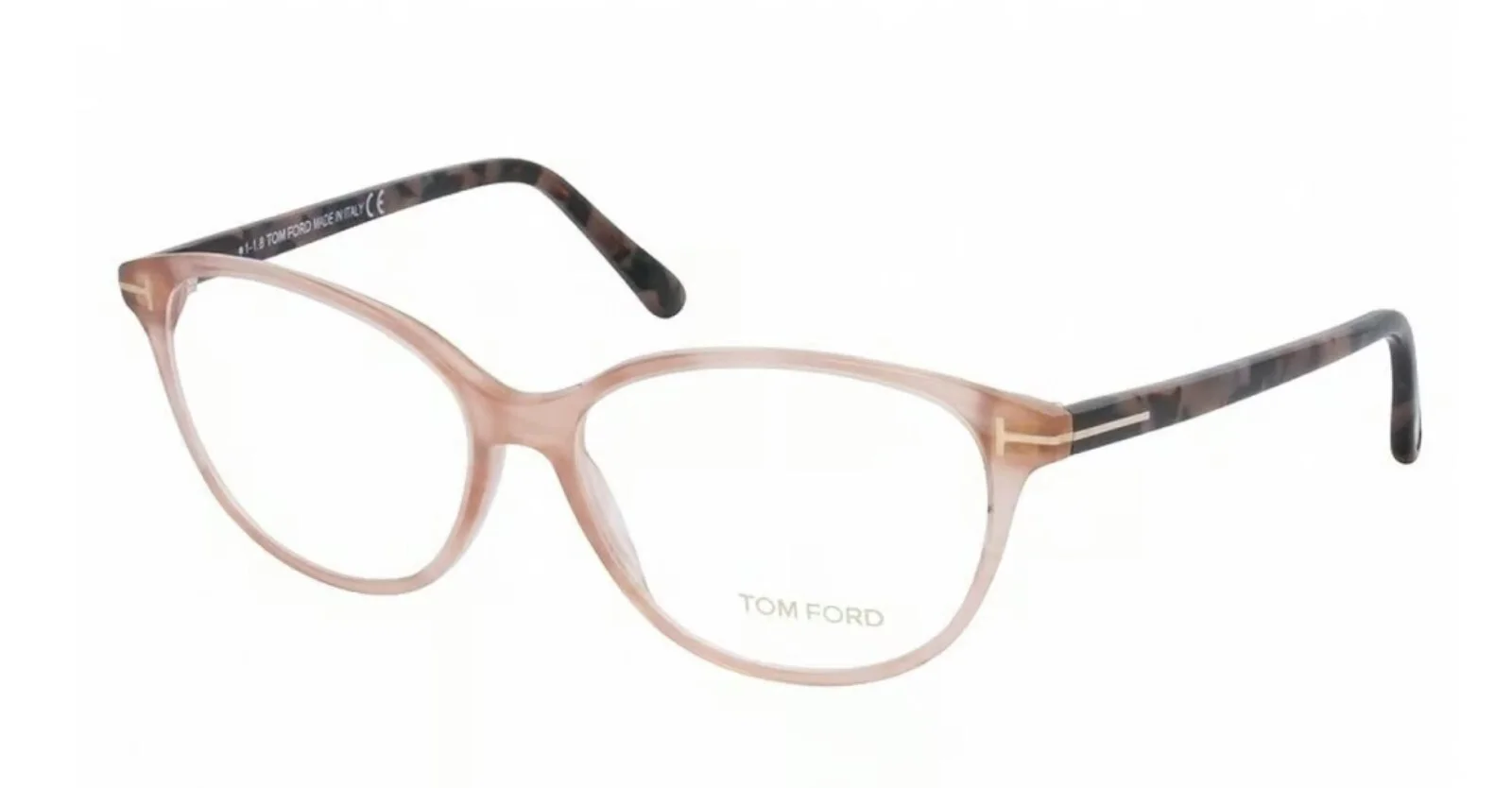 New TOM FORD TF5421 074 55mm Pink Havana Transparent Eyeglasses Frames Italy