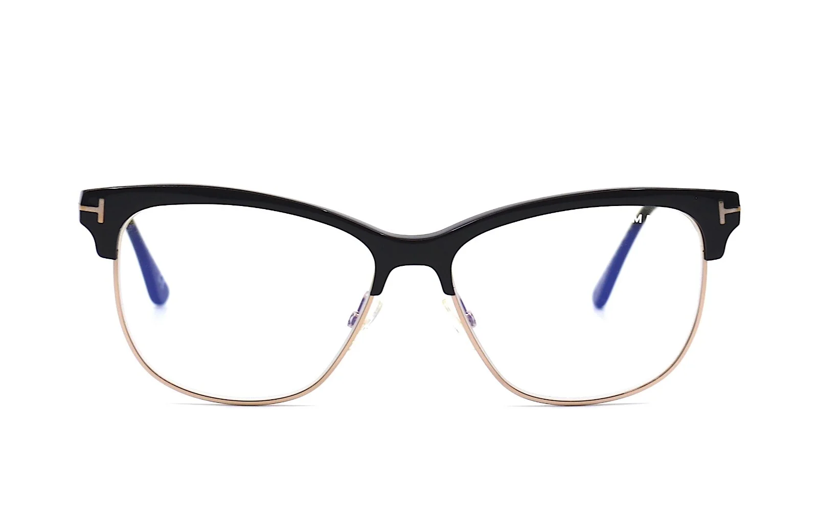 NEW TOM FORD TF5546-B BLACK GOLD BLUE BLOCK AUTHENTIC EYEGLASSES FRAME 52-14 2