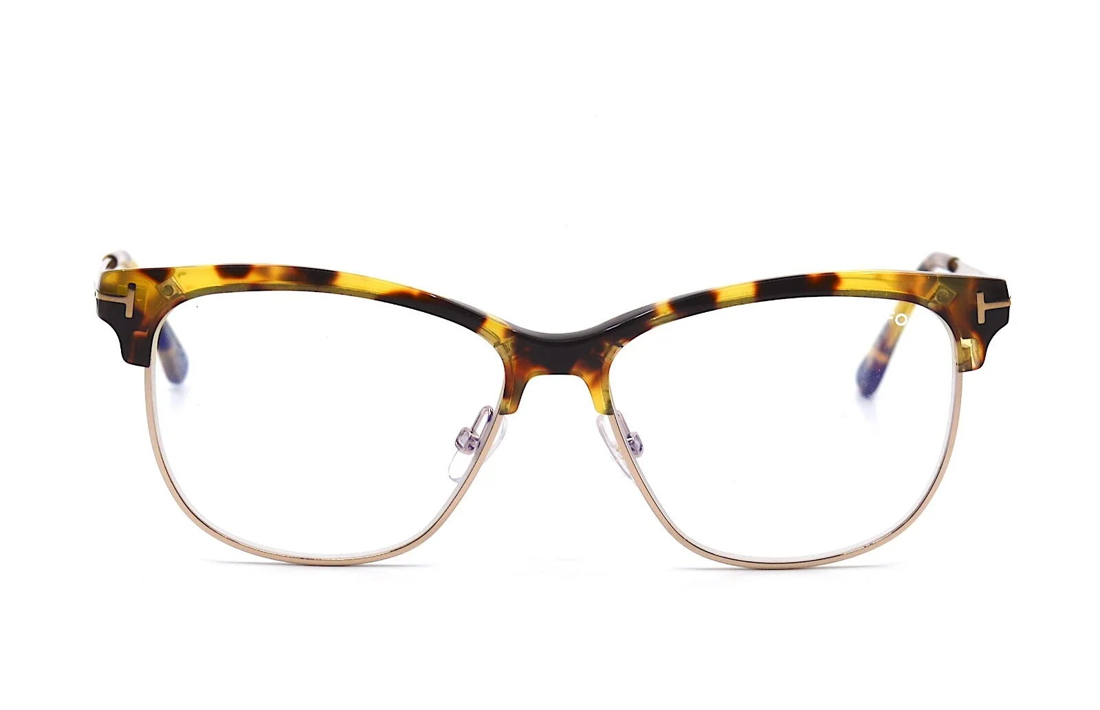 NEW TOM FORD TF5546-B HAVANA GOLD BLUE BLOCK AUTHENTIC EYEGLASSES FRAME 52-14 3