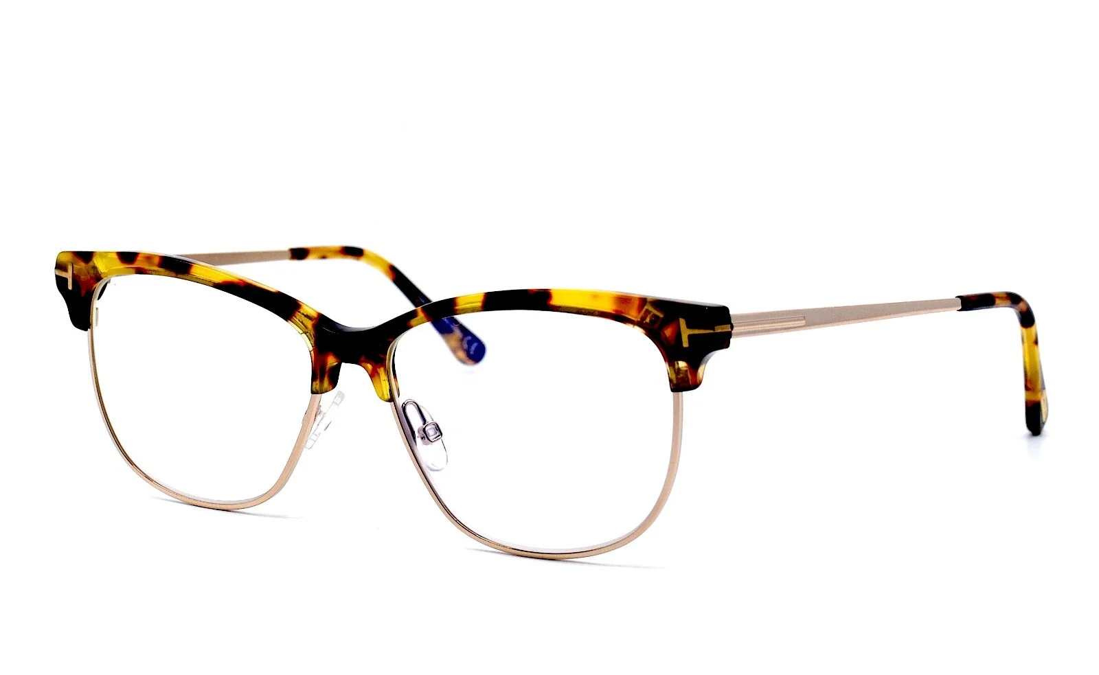 NEW TOM FORD TF5546-B HAVANA GOLD BLUE BLOCK AUTHENTIC EYEGLASSES FRAME 52-14 4