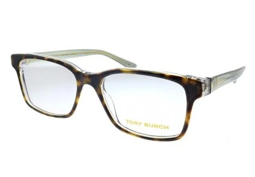 New Tory Burch TY 2064 1561 Crystal Tortoise Plastic Square Eyeglasses 52 mm