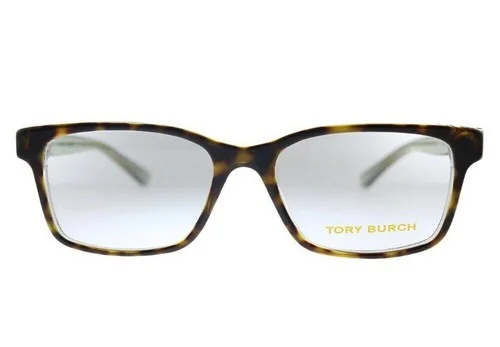 New Tory Burch TY 2064 1561 Crystal Tortoise Plastic Square Eyeglasses 52 mm 2
